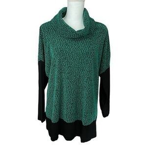 Ali Miles Tunic Women’s Large Cowl Neck Long Sleeve